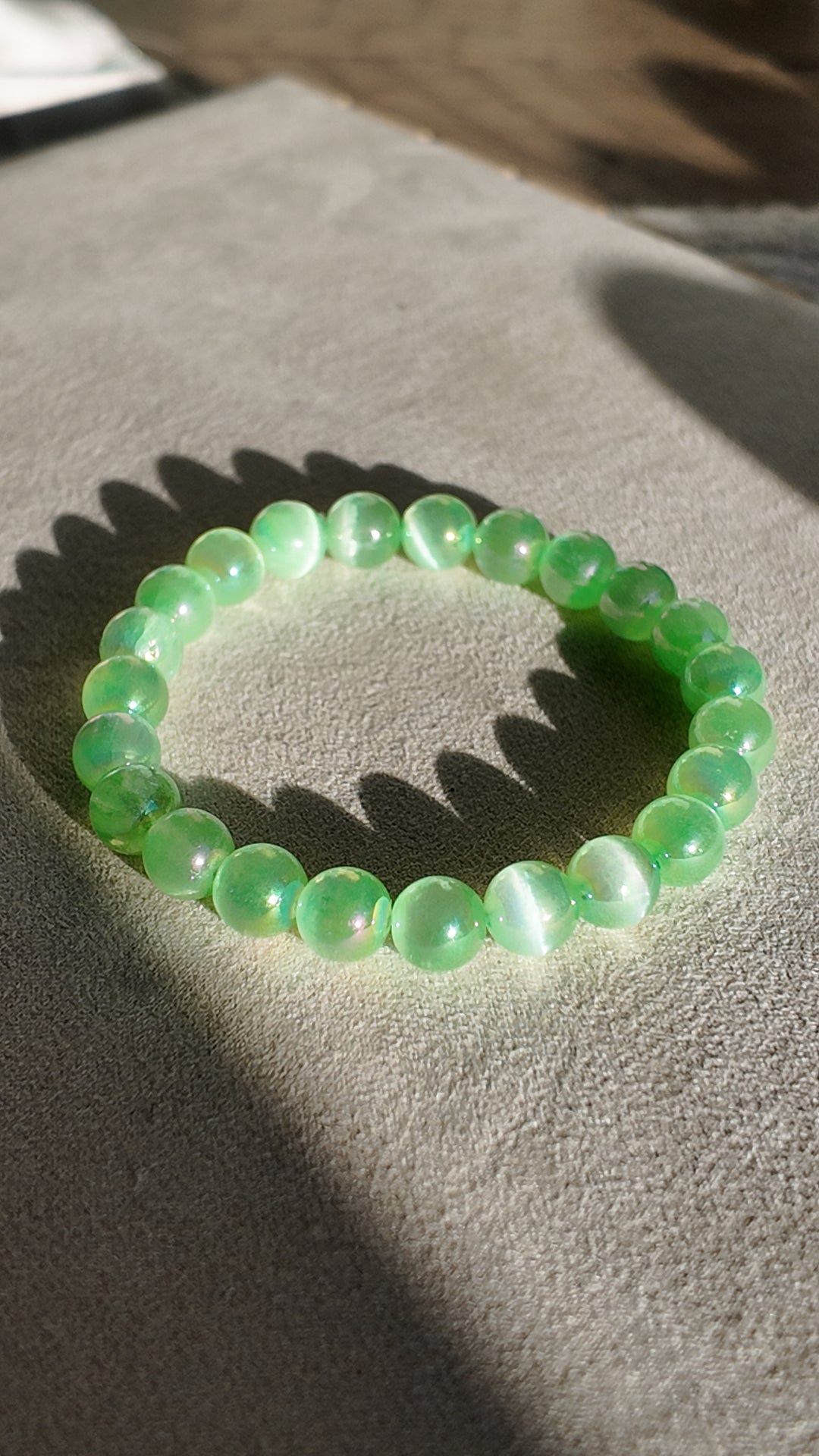 Candy Aura Satin Spar Selenite 8mm Bracelets