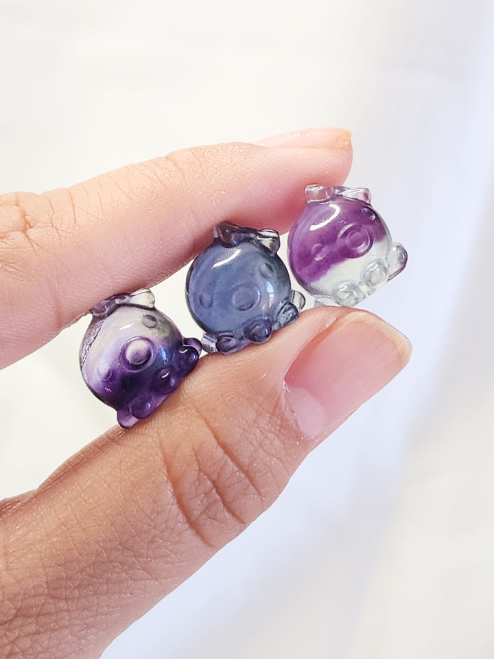 Mini Fluorite Kawaii Octopus