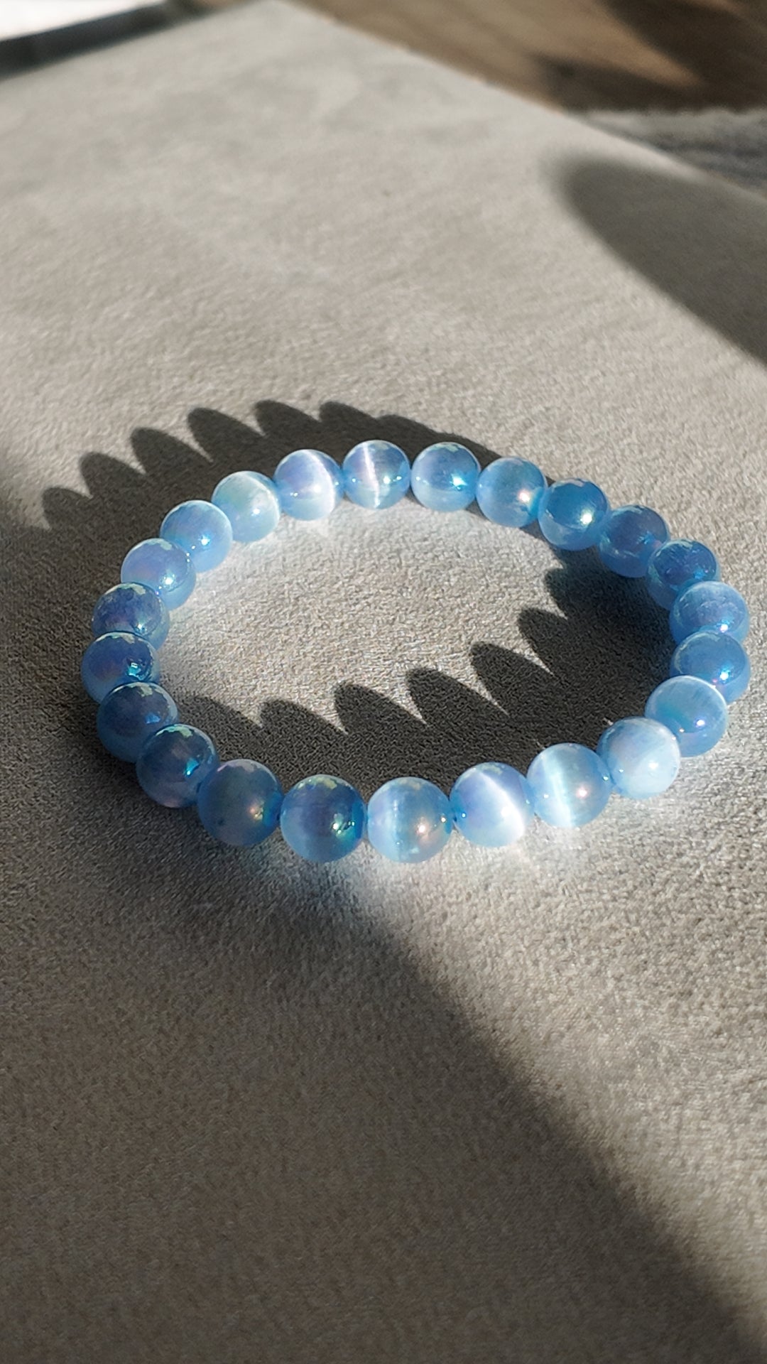 Candy Aura Satin Spar Selenite 8mm Bracelets