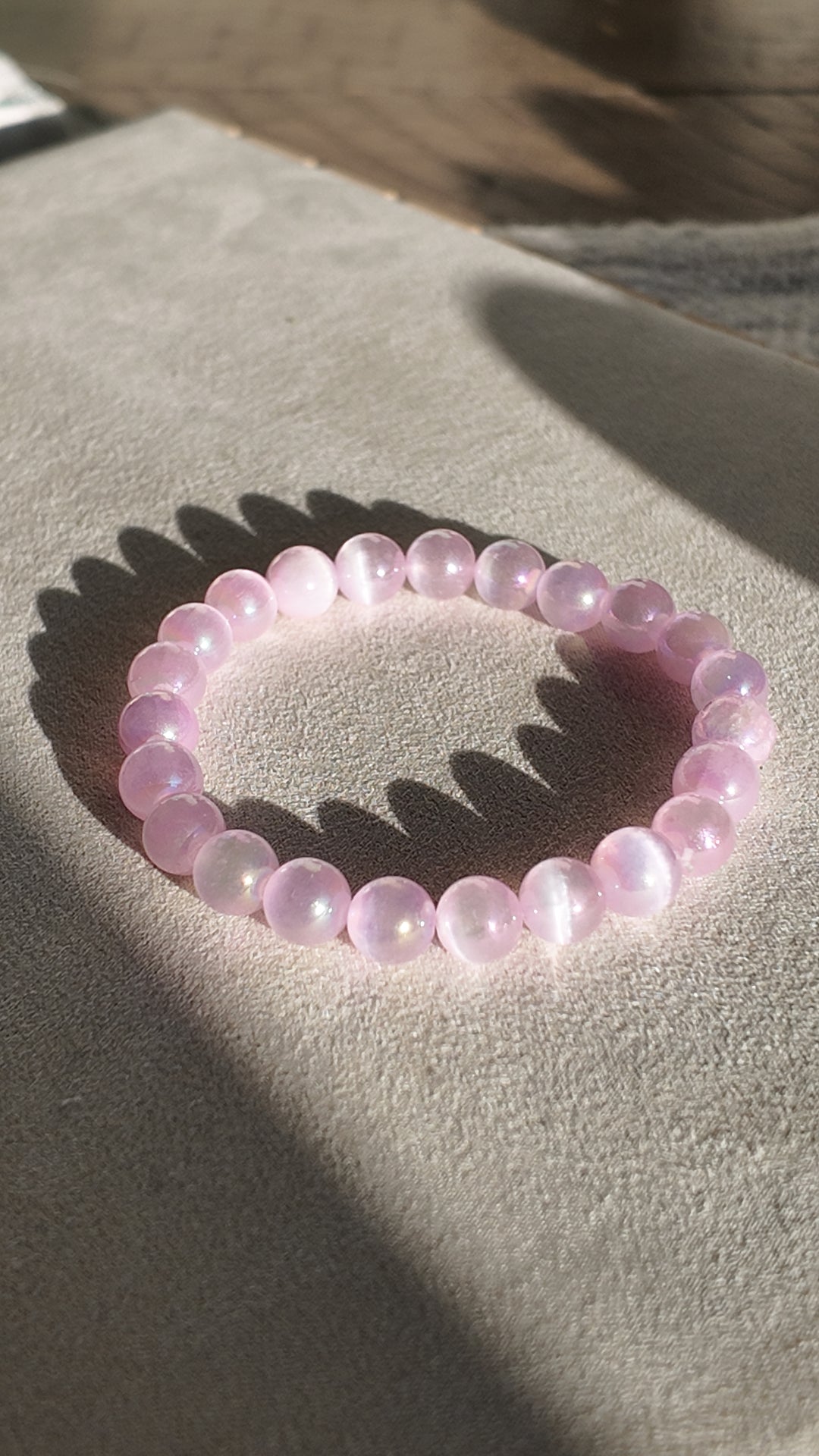 Candy Aura Satin Spar Selenite 8mm Bracelets