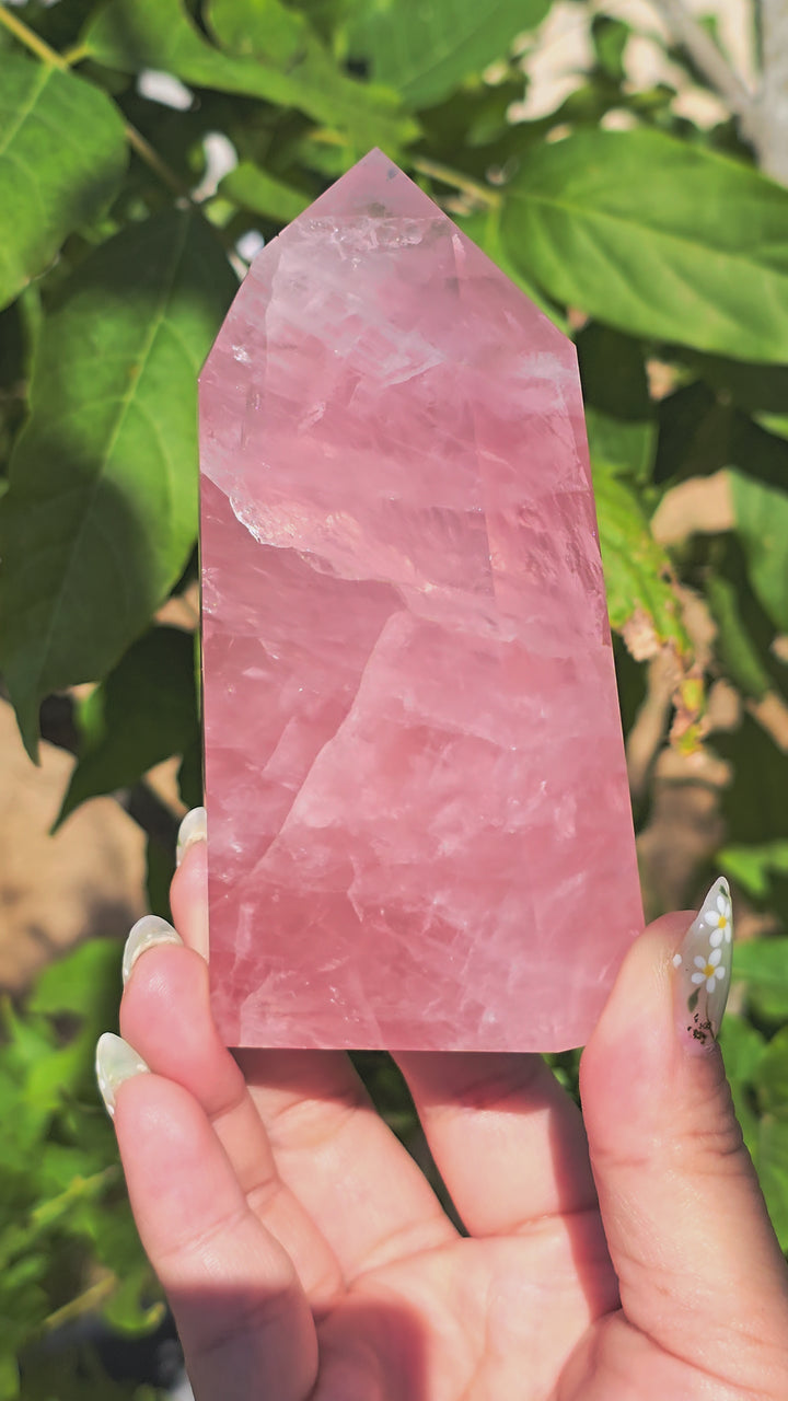 HQ Brazillian Rose Quartz Tower T2
