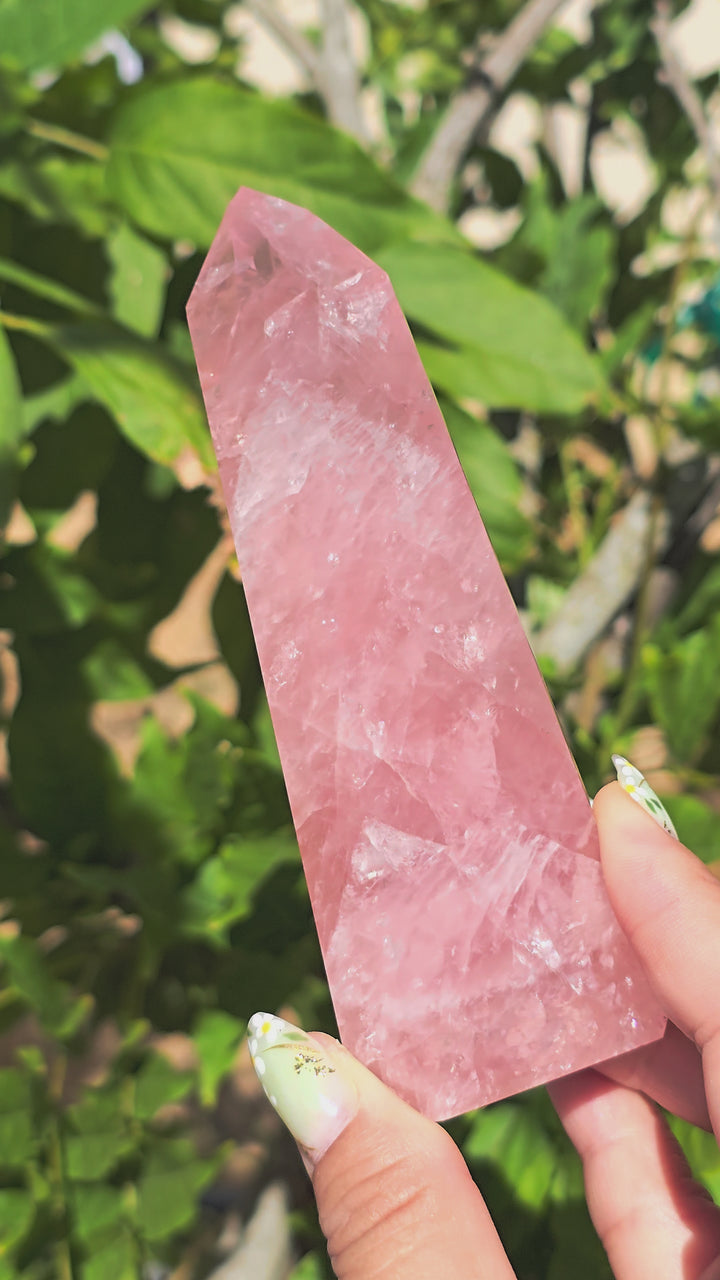 HQ Brazillian Rose Quartz Tower T4