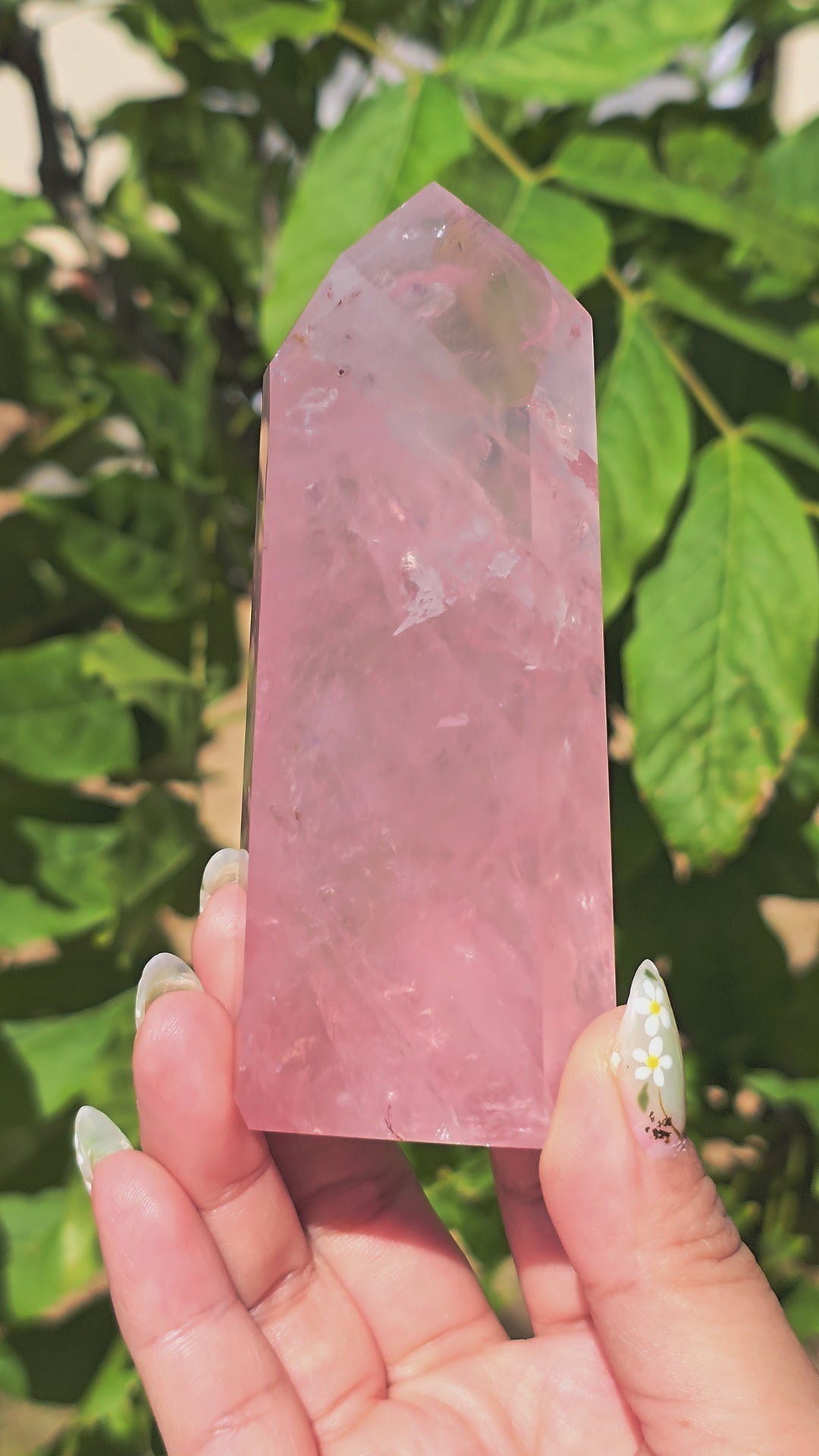 HQ Brazillian Rose Quartz Tower T6