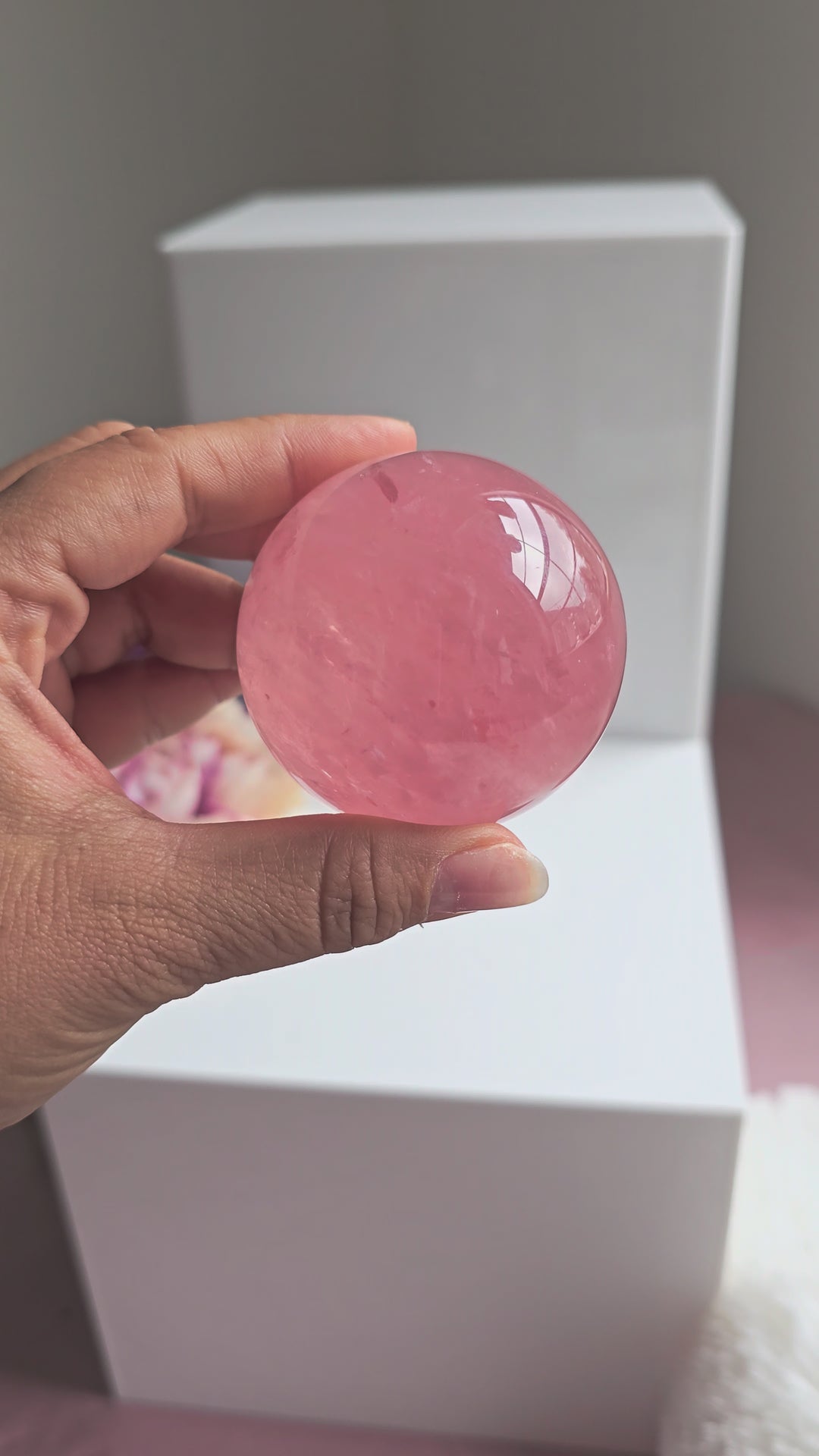 HQ Brazillian Rose Quartz Sphere "E"