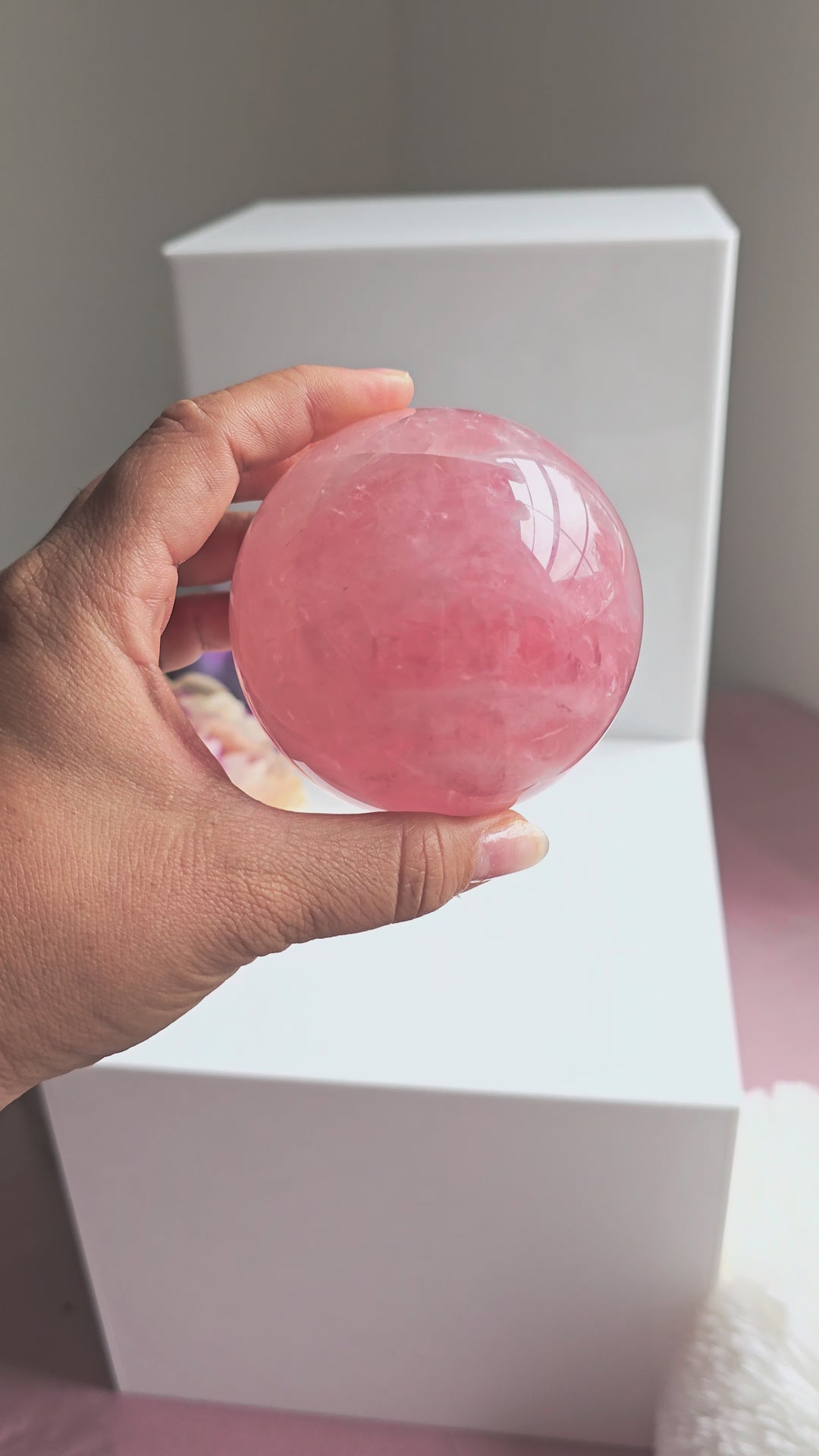 HQ Brazillian Rose Quartz Sphere "A"