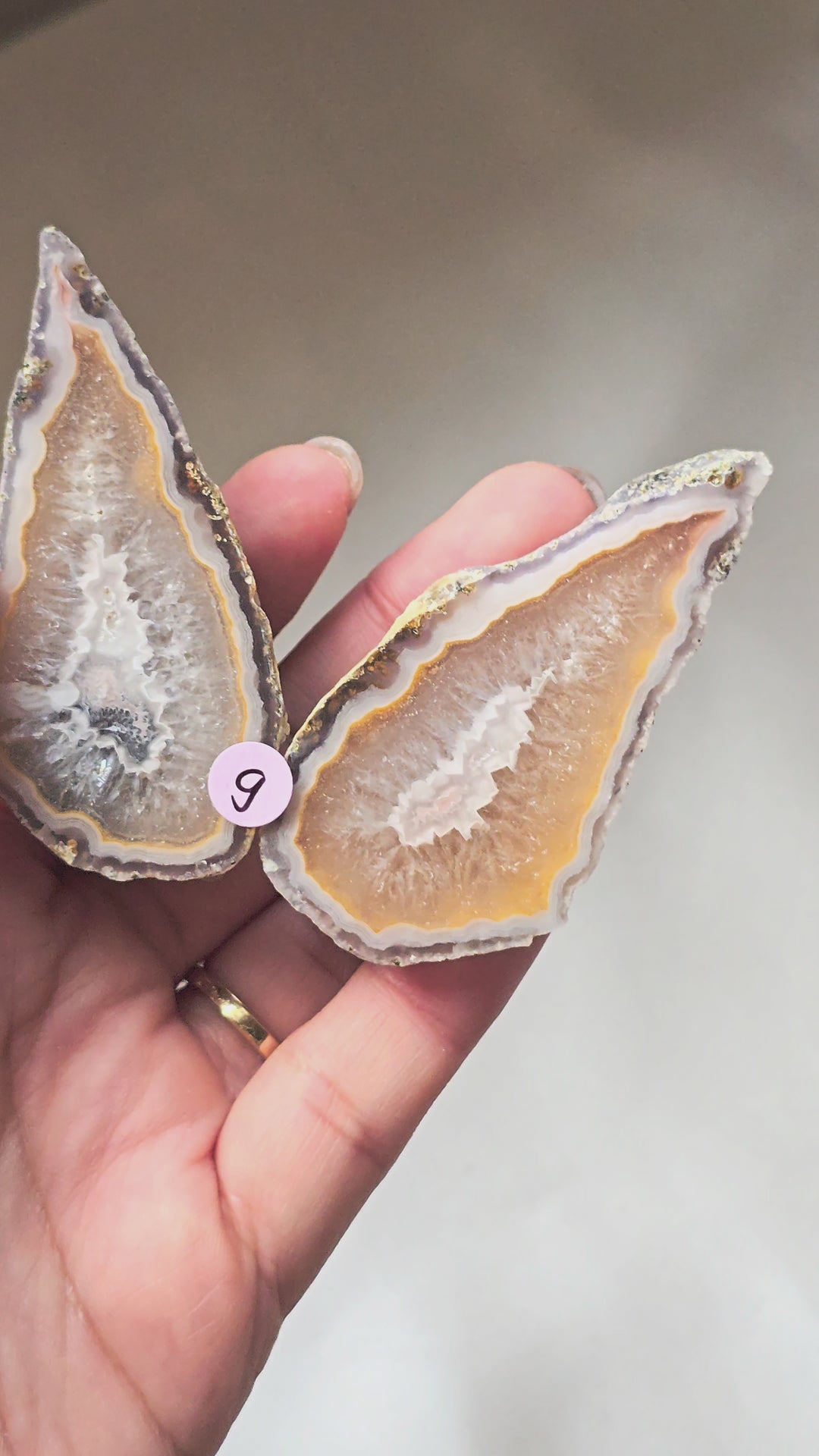 Green Lee Agate 🧚‍♀️ Pair "Wendelin" g