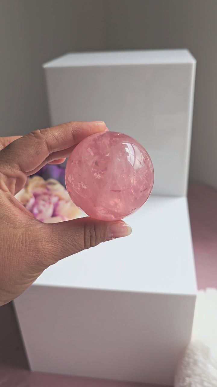HQ Brazillian Rose Quartz Sphere "G"