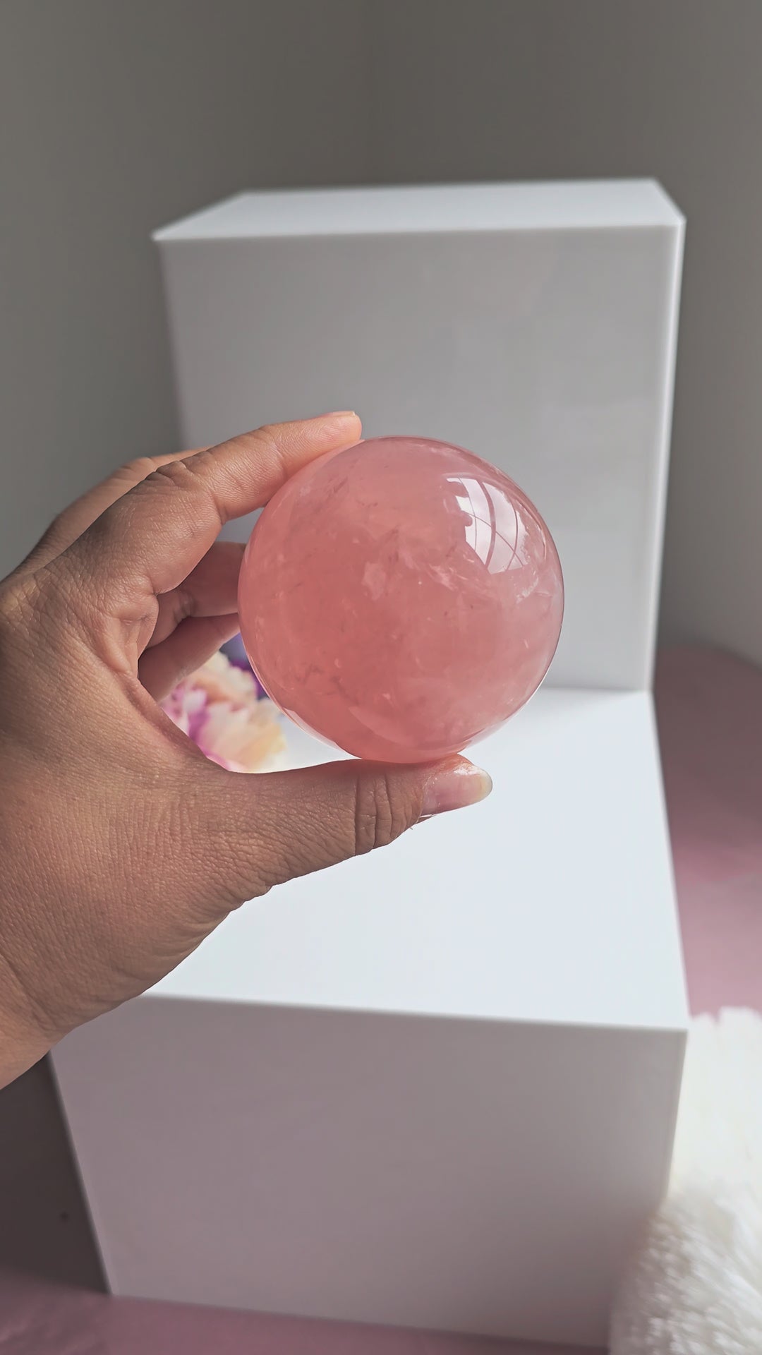 HQ Brazillian Rose Quartz Sphere "C"