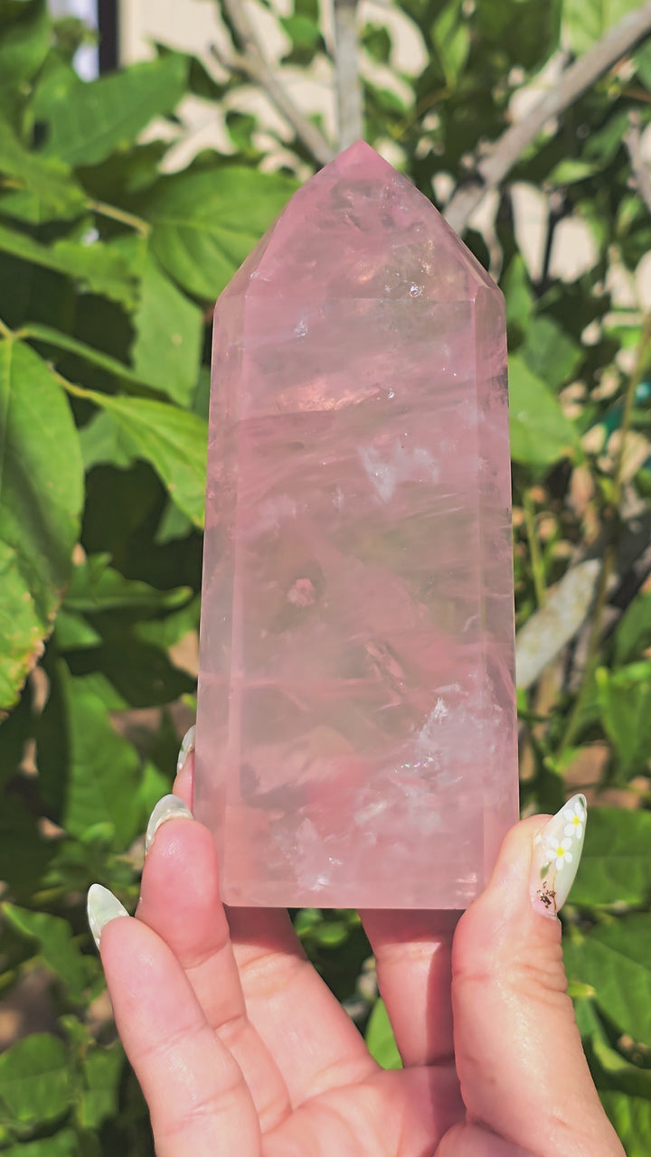 HQ Brazillian Rose Quartz Tower T1
