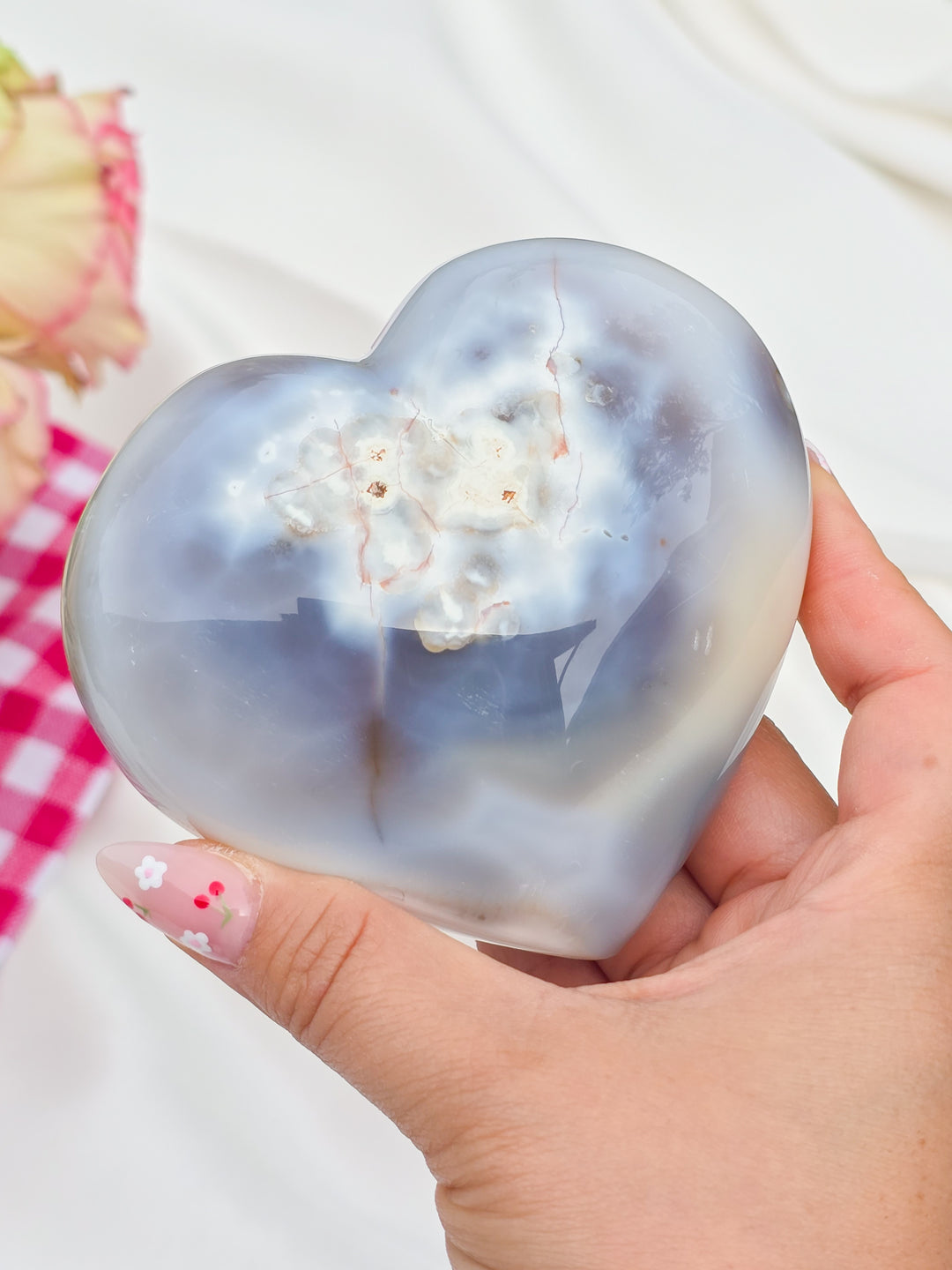 Orca Agate Puffy Heart A