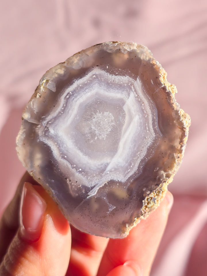 Translucent Dusty Periwinkle Starry Night Agate (e)