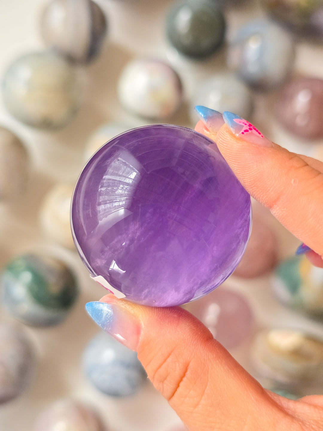 Violet Purple Fluorite Sphere