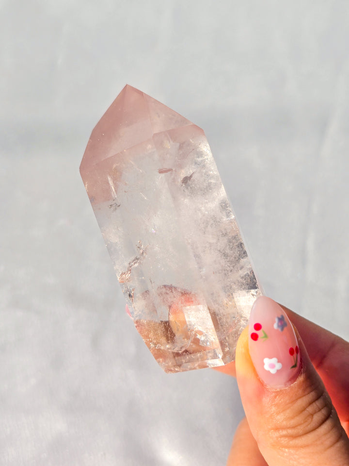 Pink Lithium Quartz Tower B