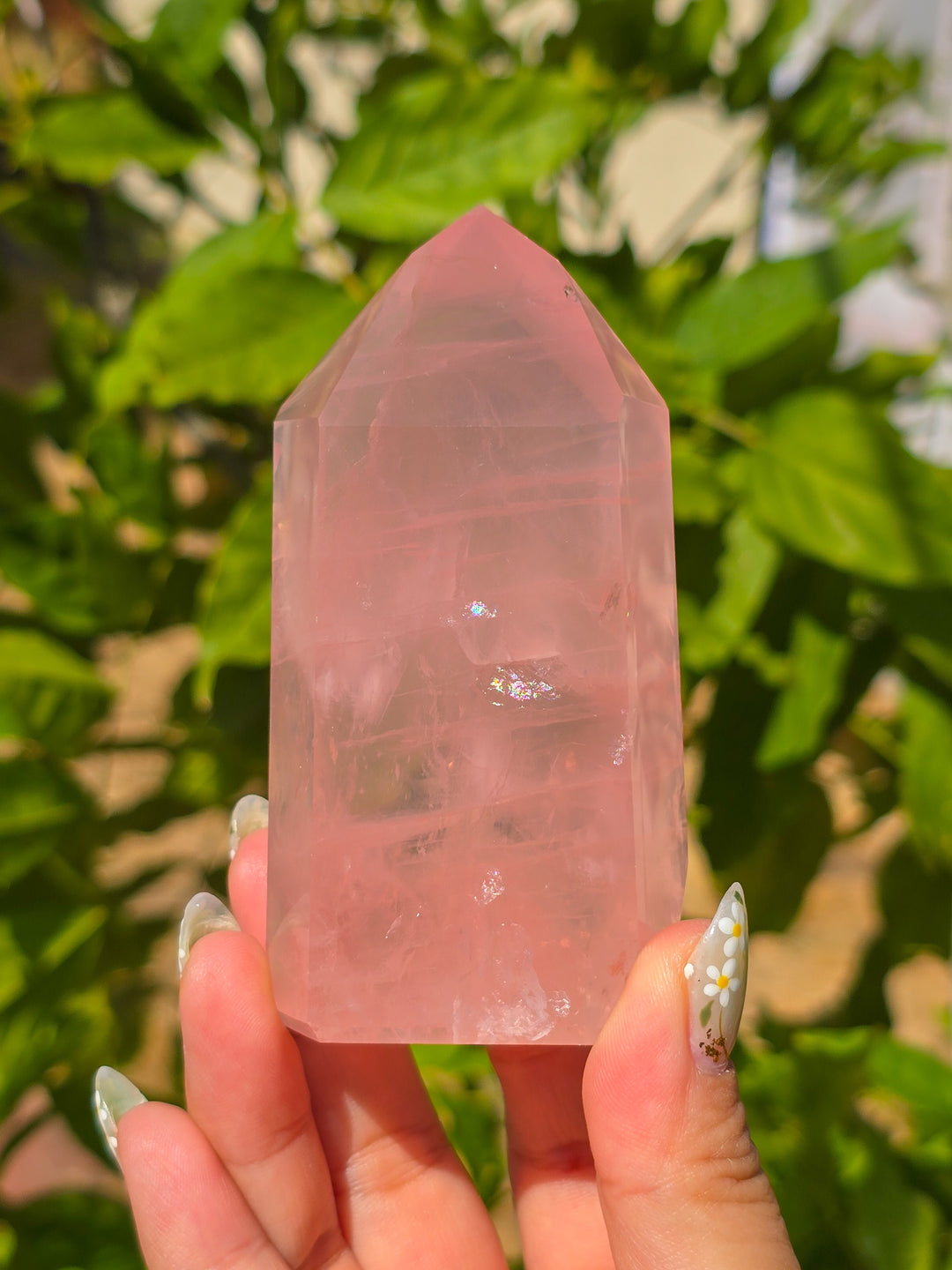 HQ Brazillian Rose Quartz Tower T7