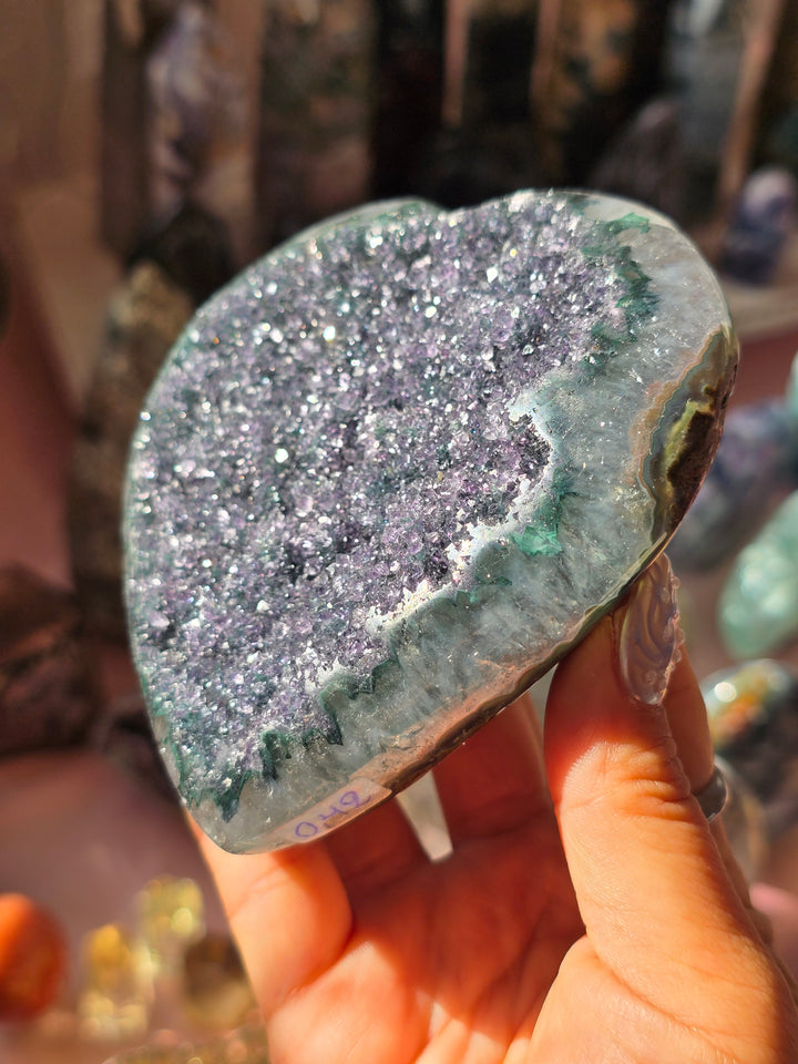 "Gothem City" Rainbow Amethyst Heart
