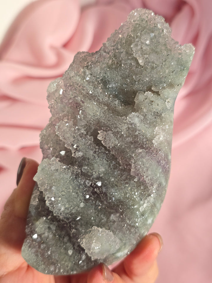 Green Ice Village Amethyst Freeform aa