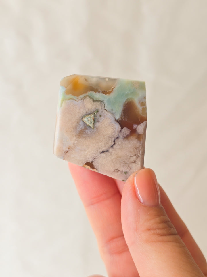 You Pick, Green Flower Agate Freeform