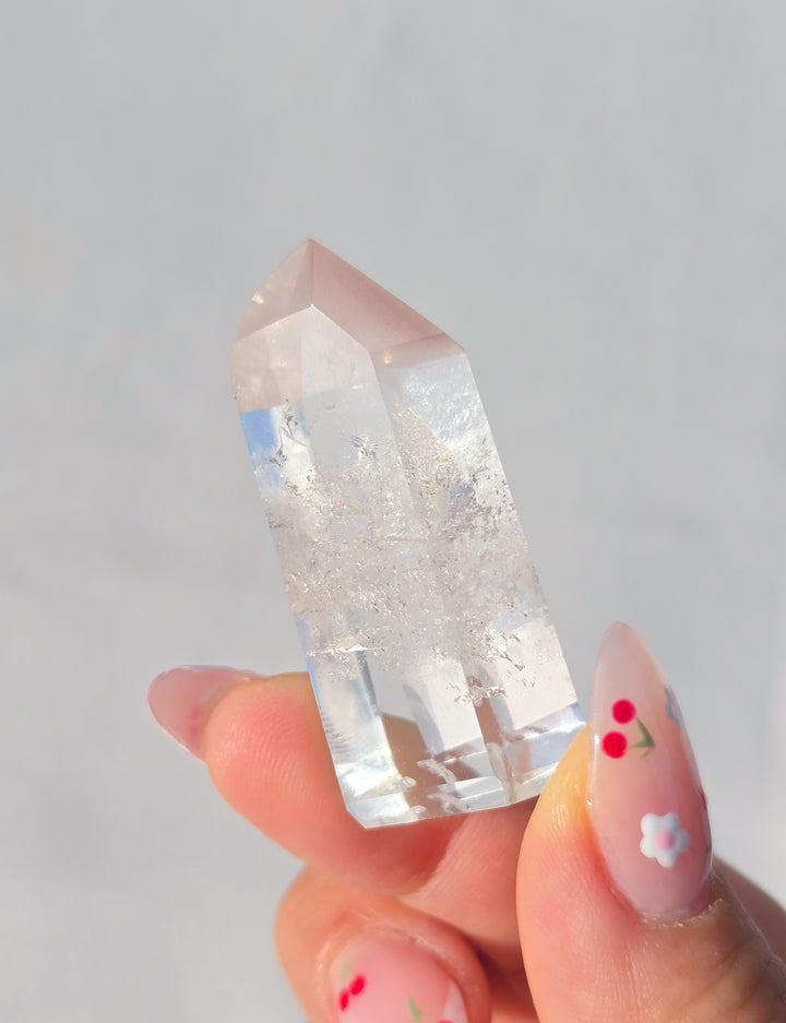 Pink Lithium Quartz Tower M