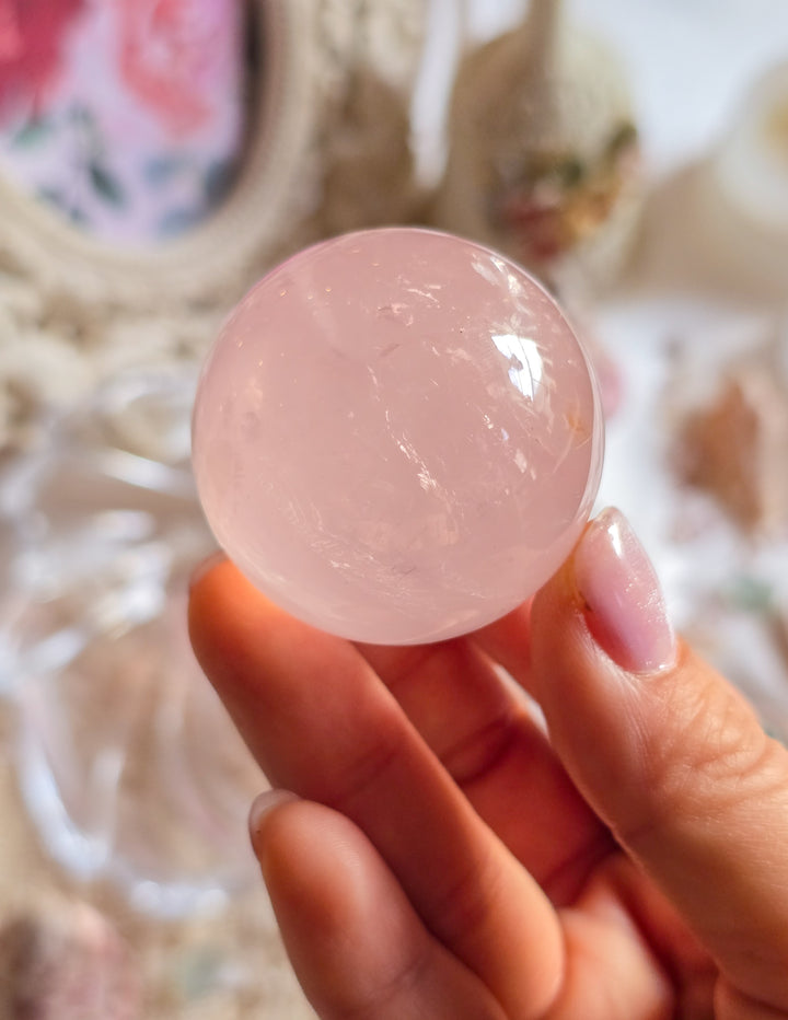 Rose Water Rose Quartz Sphere i