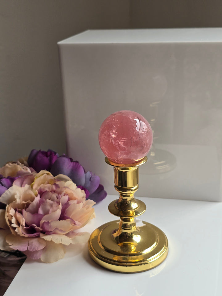 HQ Brazillian Rose Quartz Sphere "I"