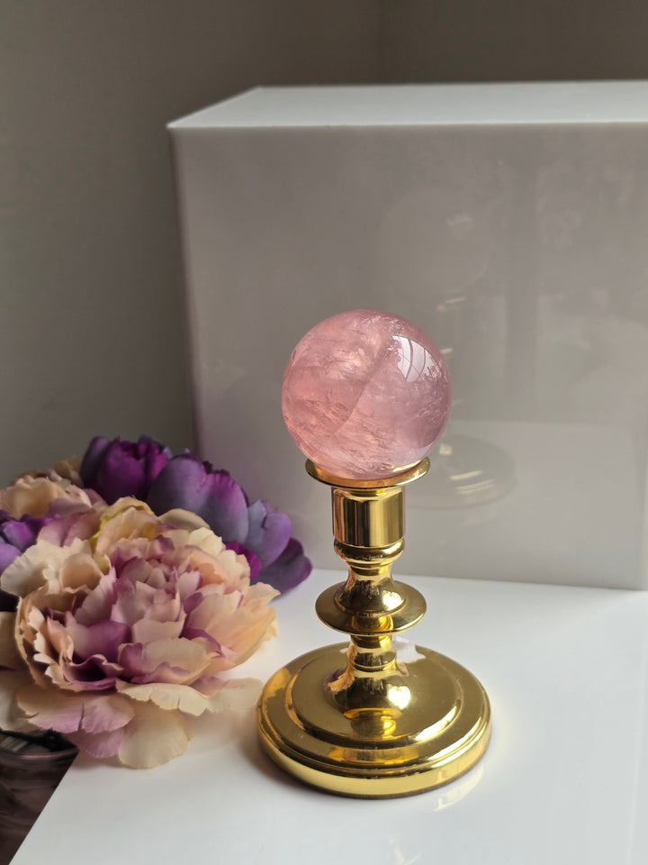 HQ Brazillian Rose Quartz Sphere "F"