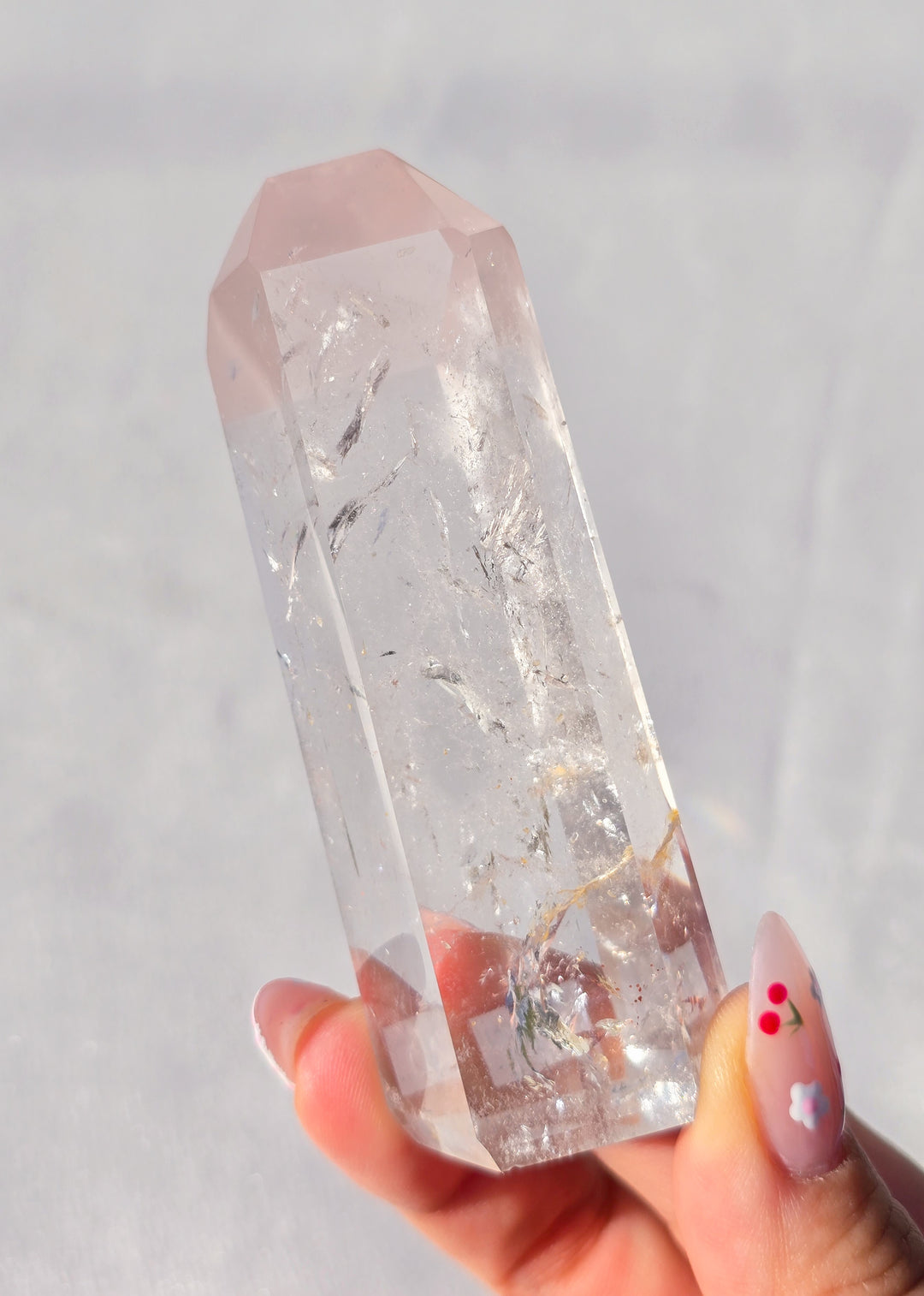 Pink Lithium Quartz Tower C