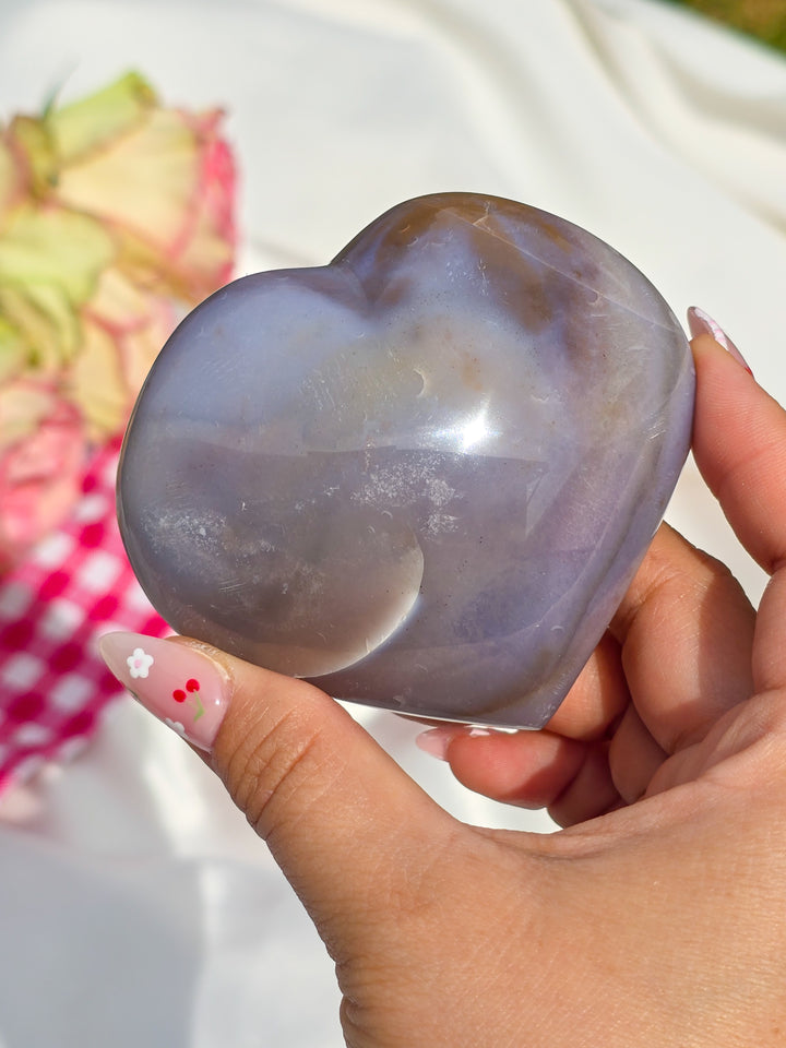 Sea Jasper Puffy Heart H
