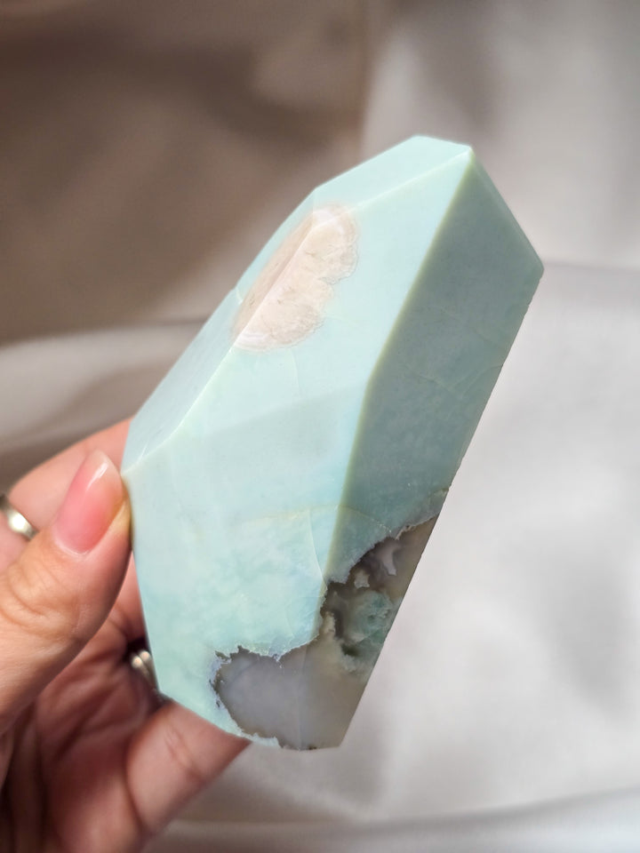 Milky Green Flower Agate Gushers