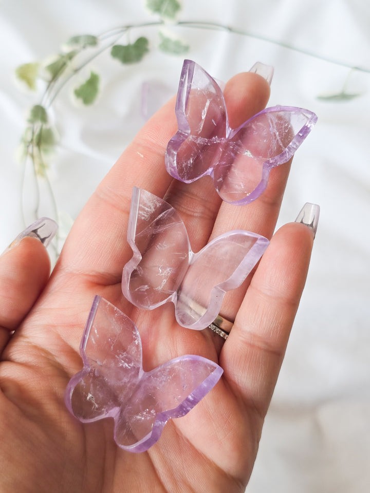 Brazillian Amethyst 3D Small Butterfly