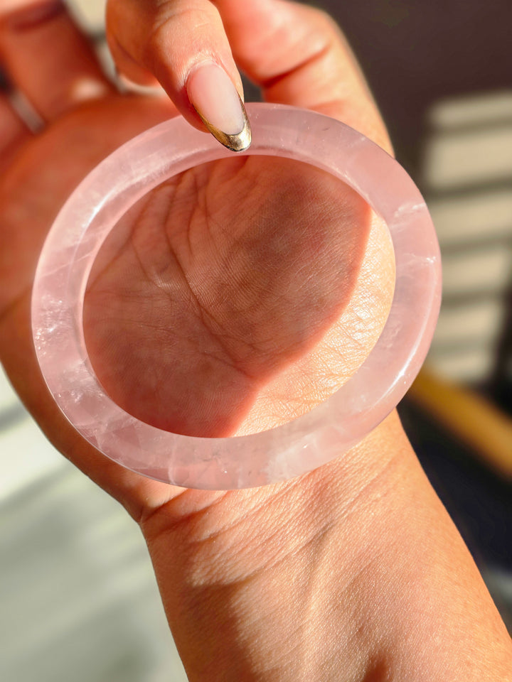 Gemmy Rose Quartz Bangle 58mm