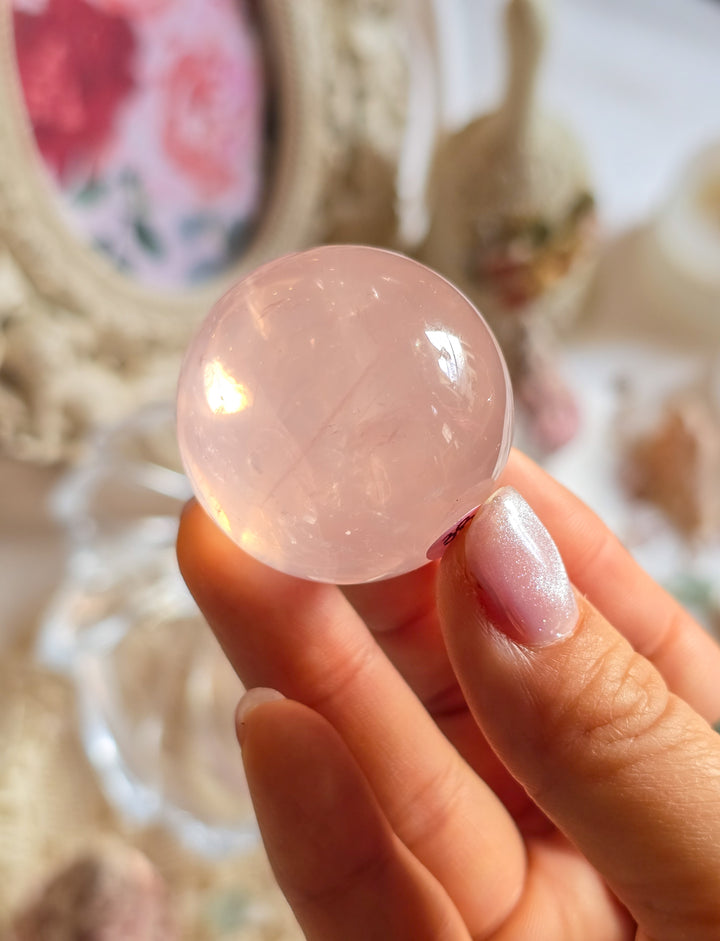 Rose Water Rose Quartz Sphere j