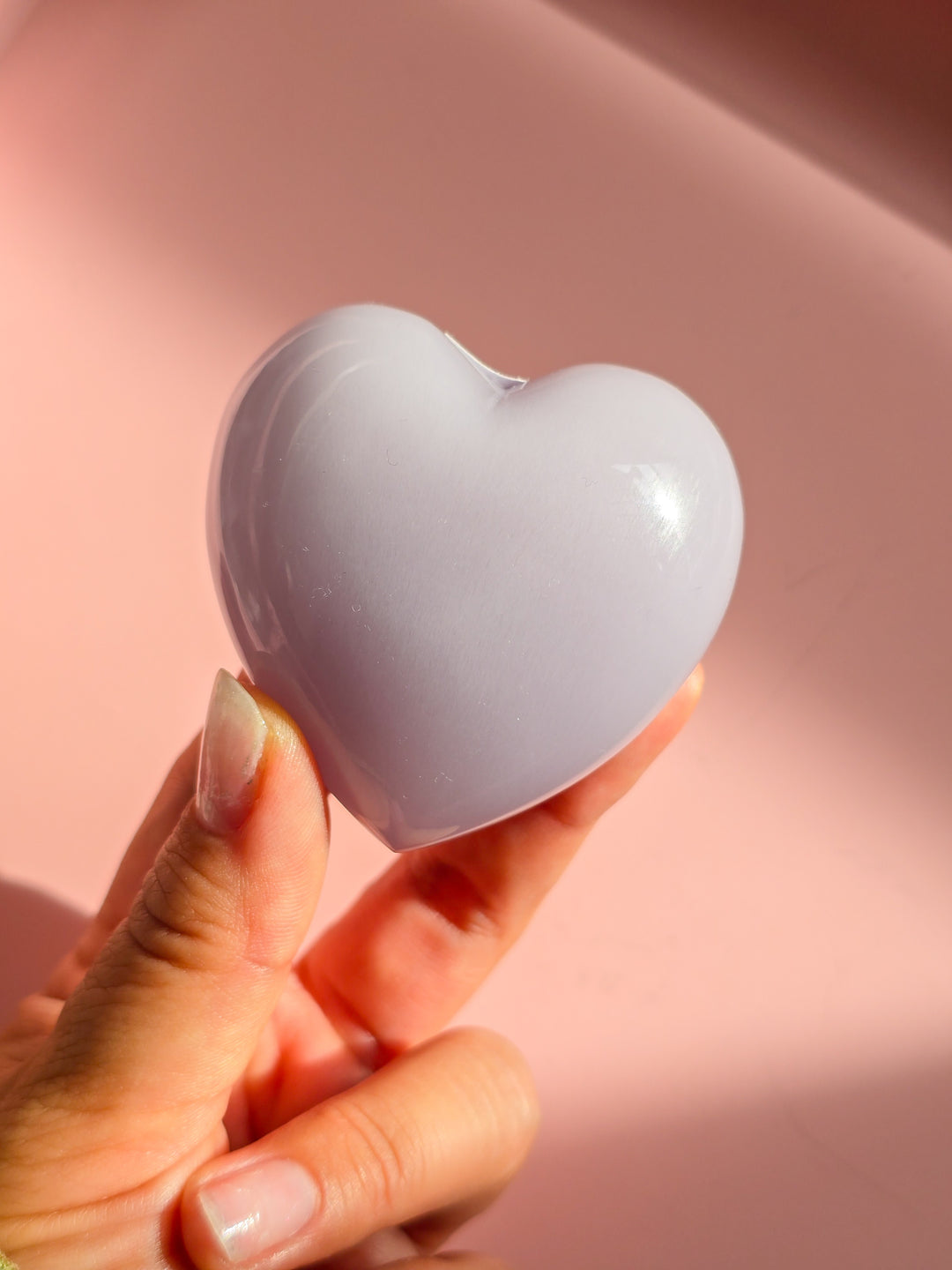 Lavender Fluorite Puffy Heart