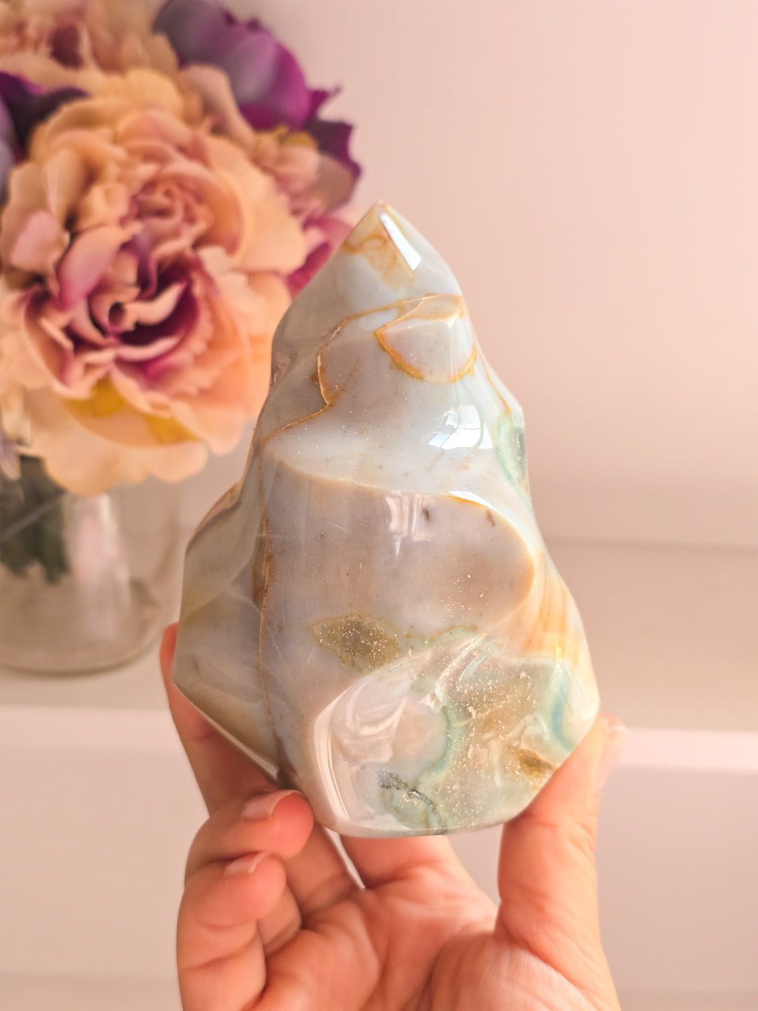 "Green Mist" Sea Jasper Flame