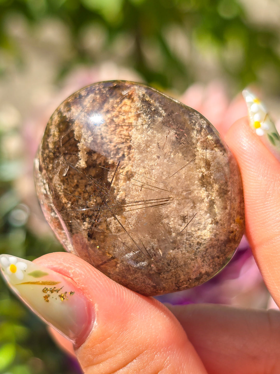 Garden Quartz Lens With Rutile E