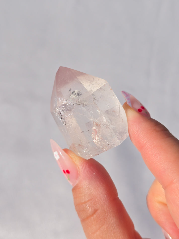 Pink Lithium Quartz Tower L