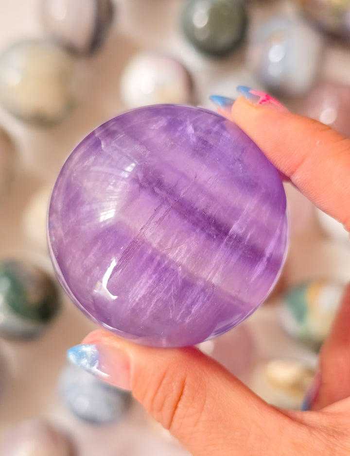 Violet Purple Fluorite Sphere