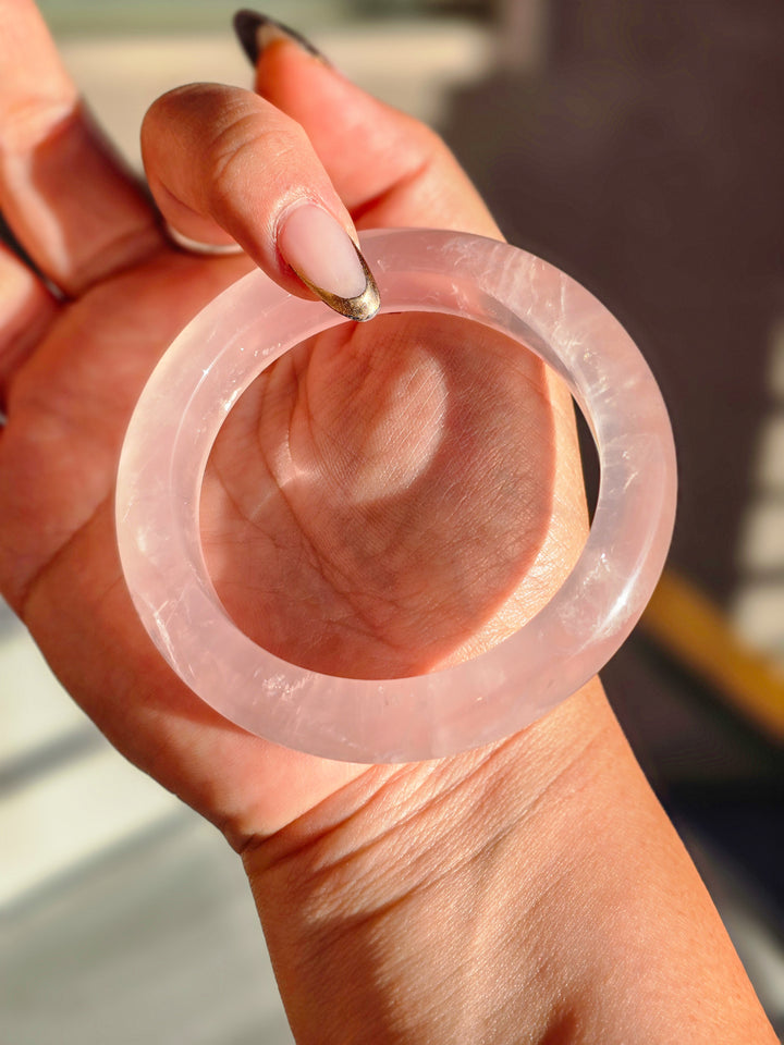 Gemmy Rose Quartz Bangle 57mm B