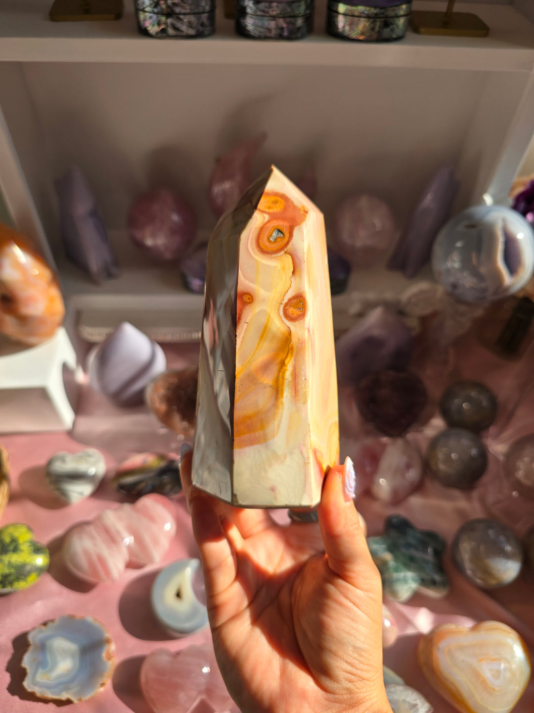 Pink Desert Polychrome Jasper Tower