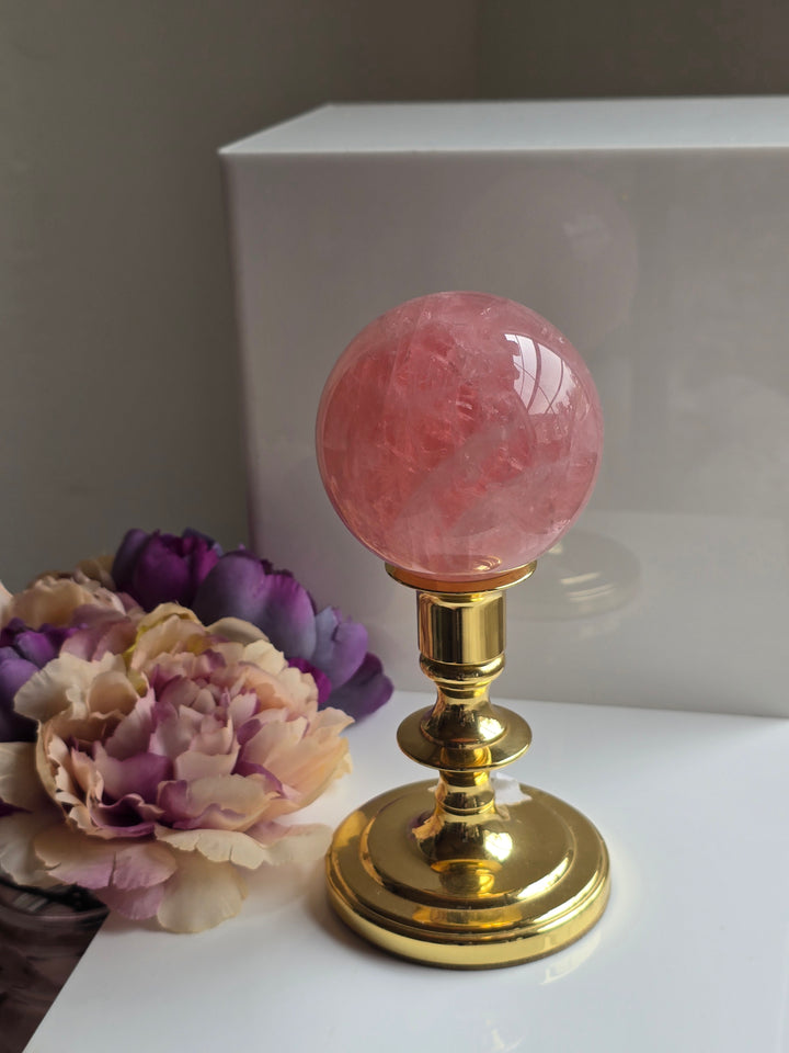HQ Brazillian Rose Quartz Sphere "A"