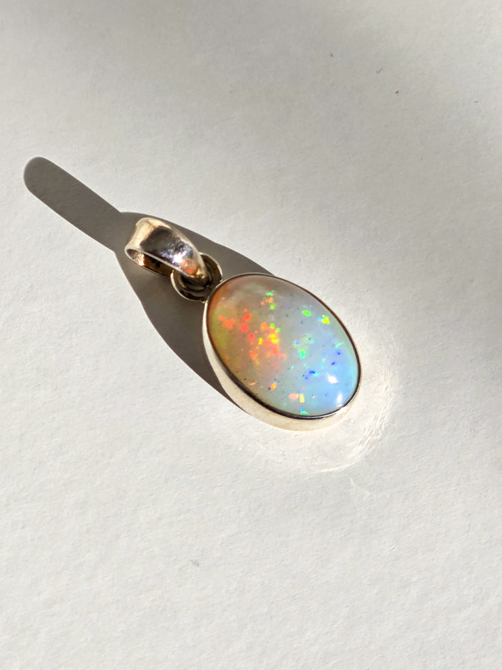 Confetti Fire Ethiopian Opal Pendant (b)