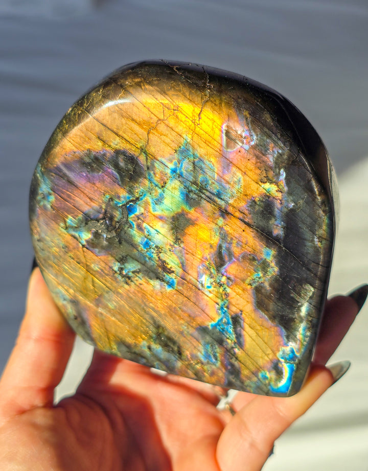 Sunset and Mermaid Flash Labradorite Freeform