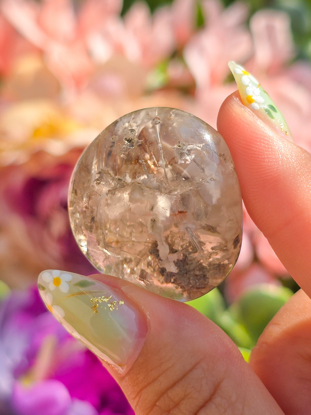 Garden Quartz Lens With Rutile K