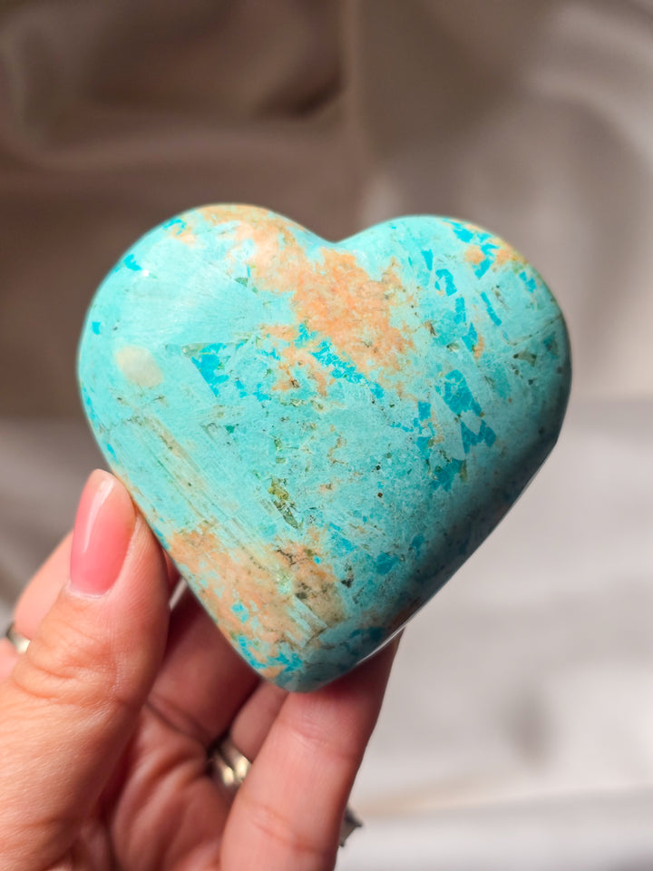 Peruvian Chrysocolla Puffy Heart C