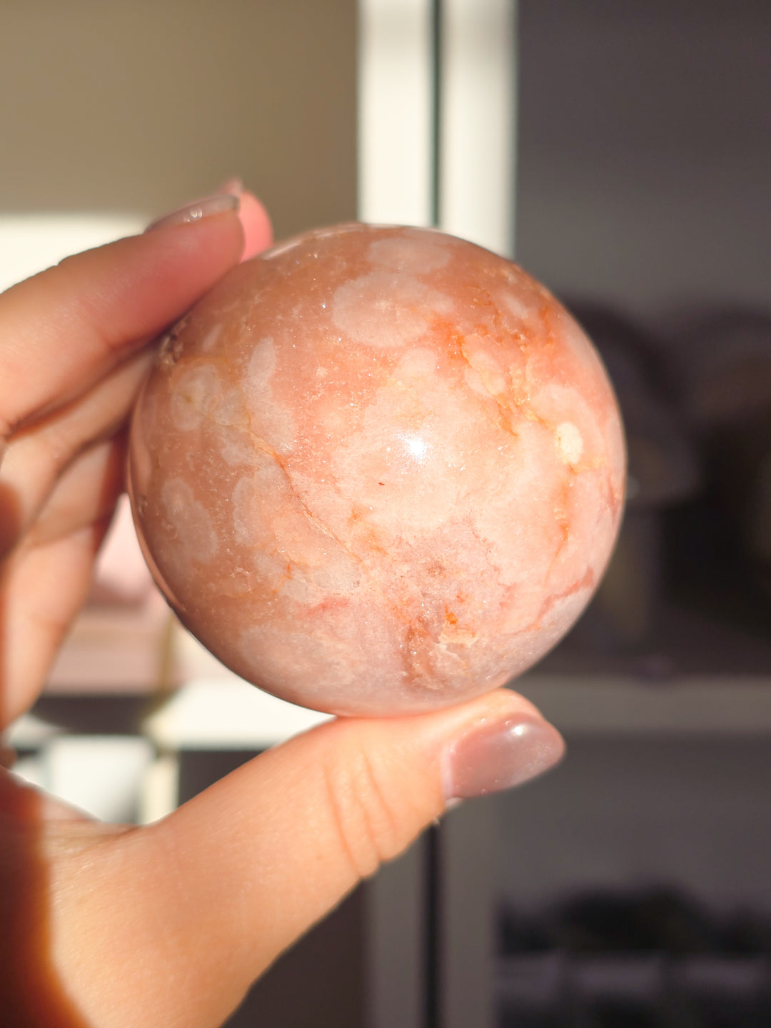Pink Amethyst and Flower Agate (a)