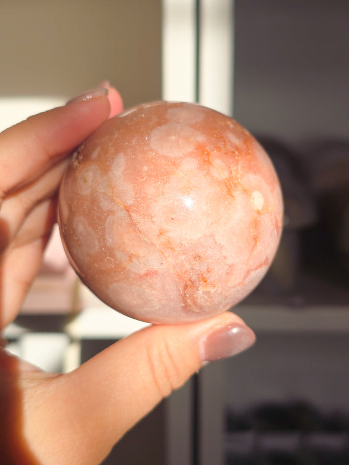 Pink Amethyst and Flower Agate (a)