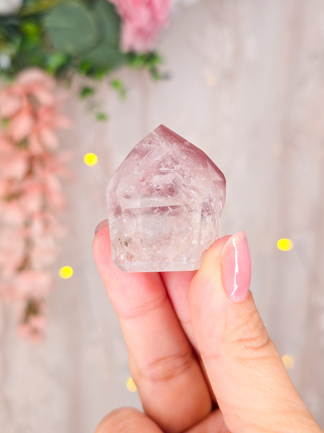 Pink Lemurian Quartz Towers