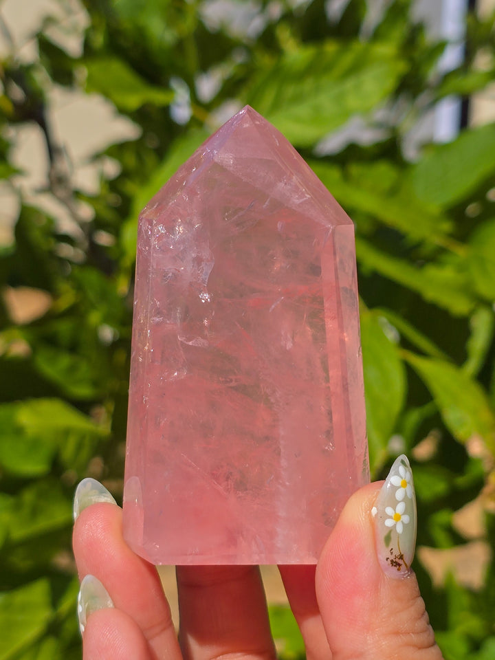 HQ Brazillian Rose Quartz Tower T12
