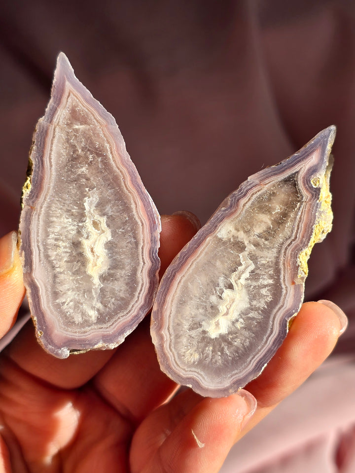 Green Lee Agate 🧚‍♀️ Pair"Celebrian" f
