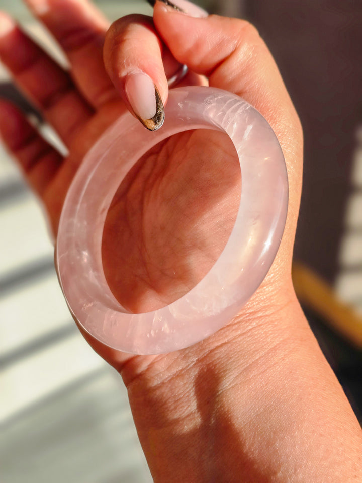 Gemmy Rose Quartz Bangle 57mm B