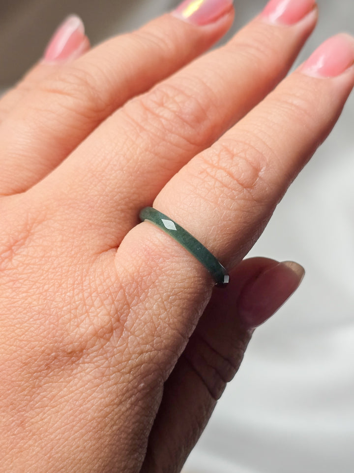 Faceted Jade Rings